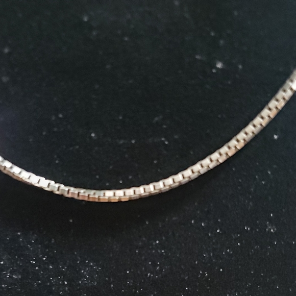 Italy Sterling Silver Box Chain Necklace 20" - Picture 2 of 5